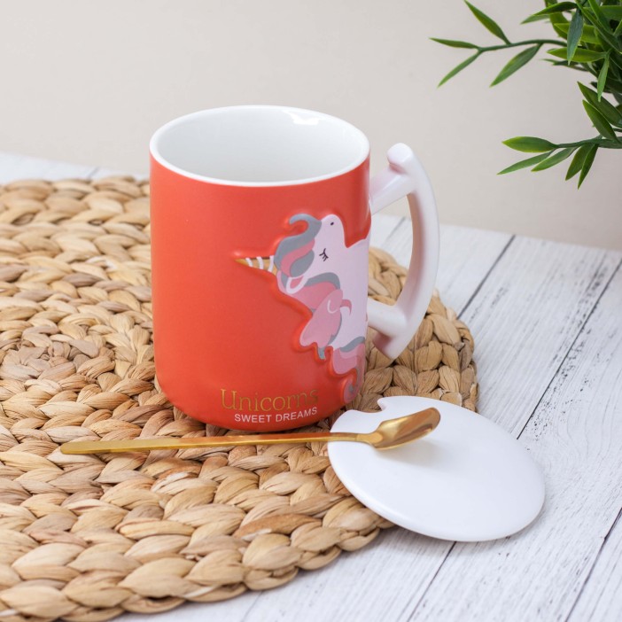Кружка "Unicorn sweet dreams", red (350 ml) 