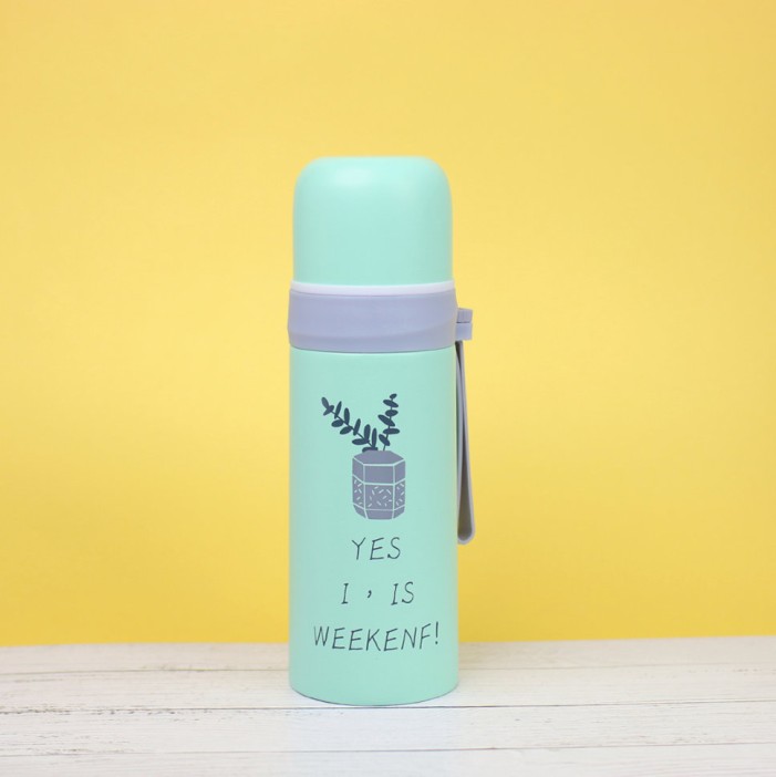 Термос &quot;Yes weekenf&quot;, green (350ml) 