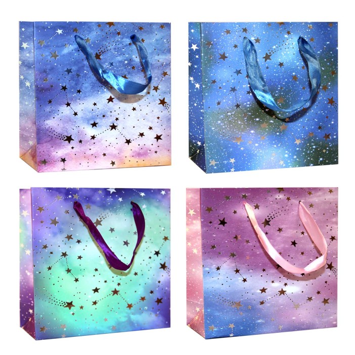 Пакет подарочный люкс (XS) «Звездное небо», (14,5*15*10) 