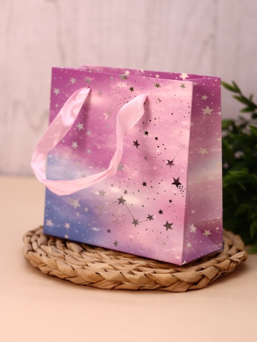 Пакет подарочный люкс (XS) «Звездное небо», (14,5*15*10) 
