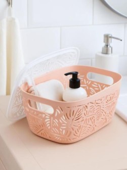 Корзина для хранения "Leaves", big pink