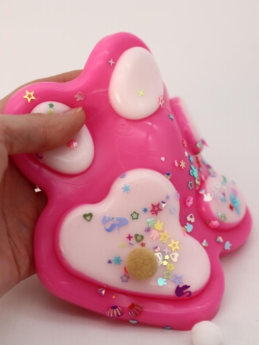 Мялка - антистресс «Игривая Таба ЛАПКА», розовая, 13 х 14 см 