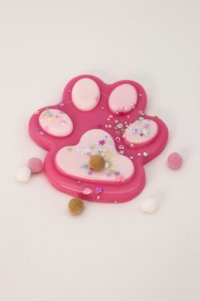 Мялка - антистресс «Игривая Таба ЛАПКА», розовая, 13 х 14 см