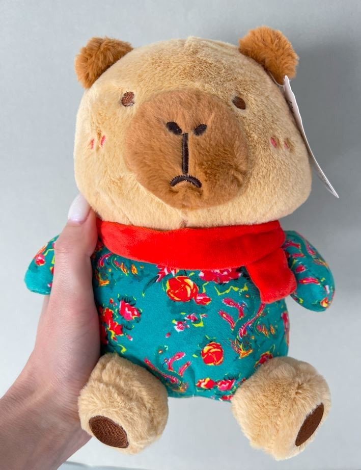 Мягкая игрушка (3+) "Капибара", зеленая, 19 см