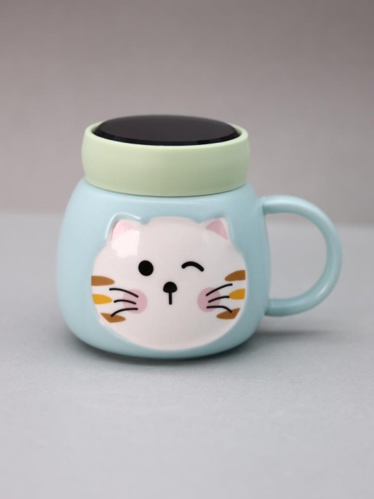 Кружка «Emotions of a cat», green-blue (420 ml) 