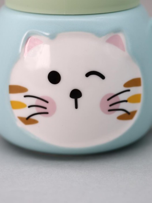 Кружка «Emotions of a cat», green-blue (420 ml) 