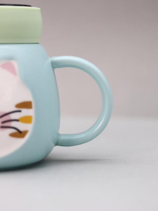 Кружка «Emotions of a cat», green-blue (420 ml) 