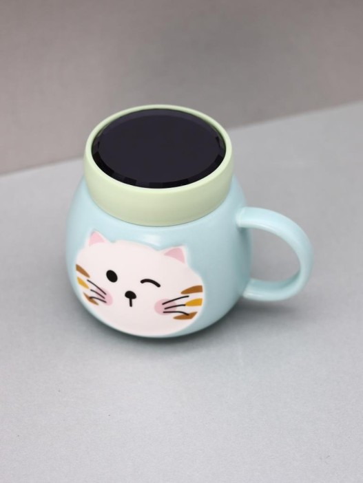 Кружка «Emotions of a cat», green-blue (420 ml) 