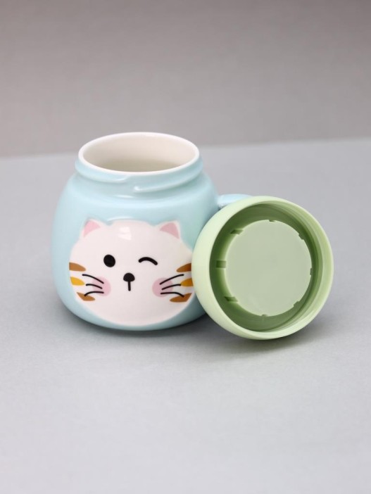 Кружка «Emotions of a cat», green-blue (420 ml) 