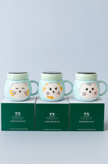 Кружка «Emotions of a cat», green-blue (420 ml)