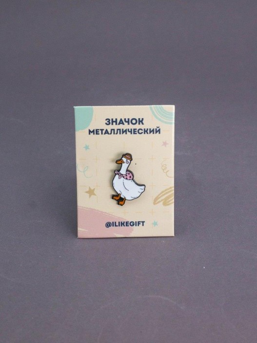 Значок металлический iLikeGift &quot;The goose in the hat&quot; 