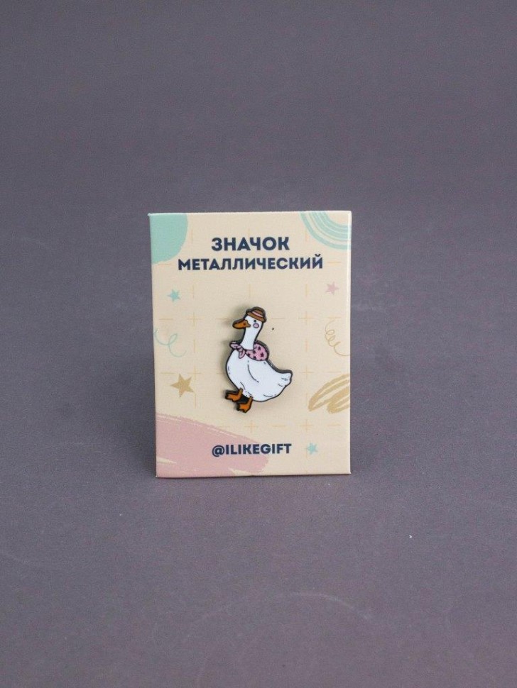 Значок металлический iLikeGift "Гусь в шапке"
