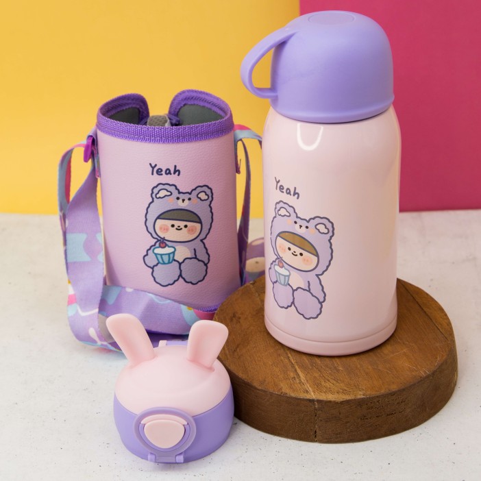 Термос "Hare ears bear", purple (500 ml) 