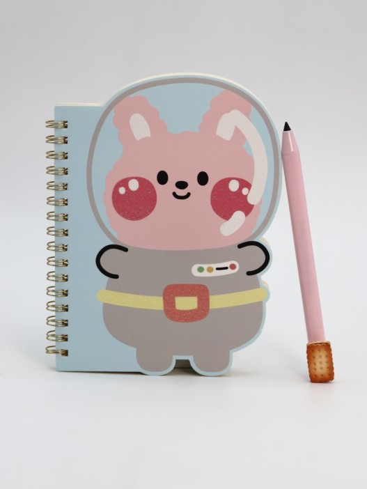 Блокнот на спирали (B6) &quot;Space friends&quot;,  blue (13*18) 