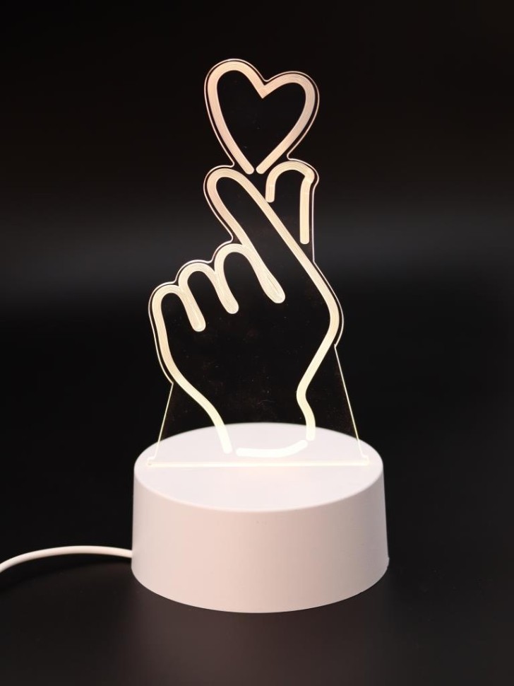 Ночник iLikeGift "Любовь в руках" светодиодный, USB (9х18 см)