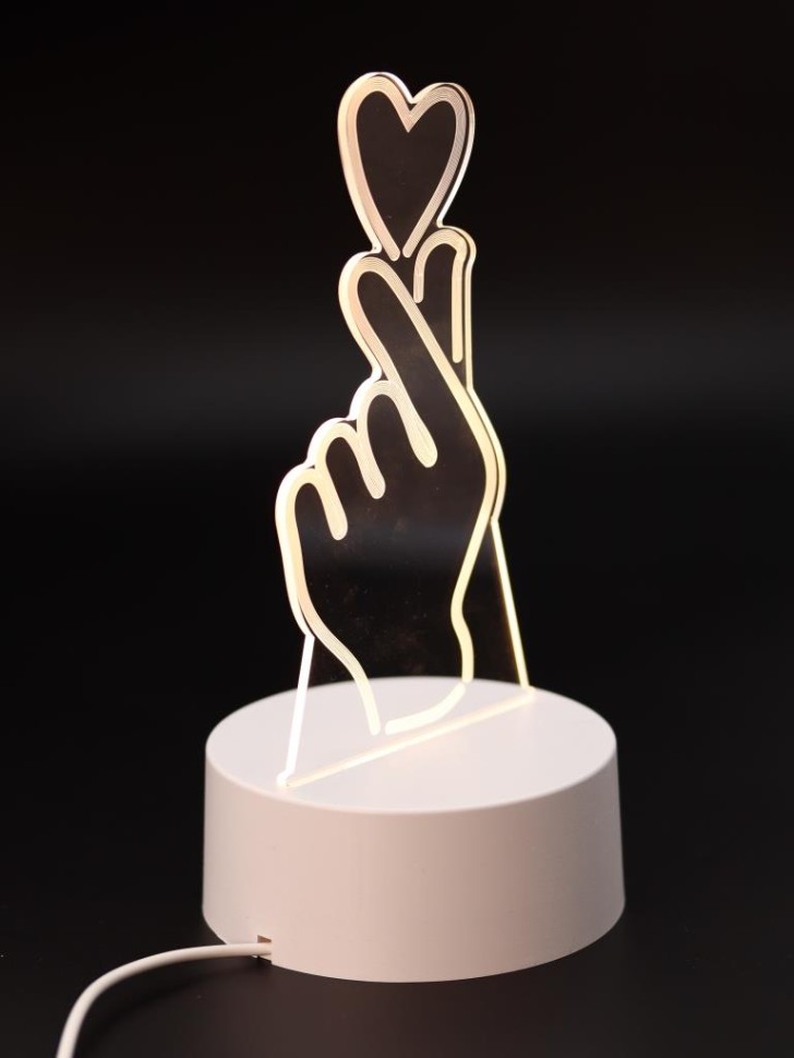 Ночник iLikeGift "Любовь в руках" светодиодный, USB (9х18 см)