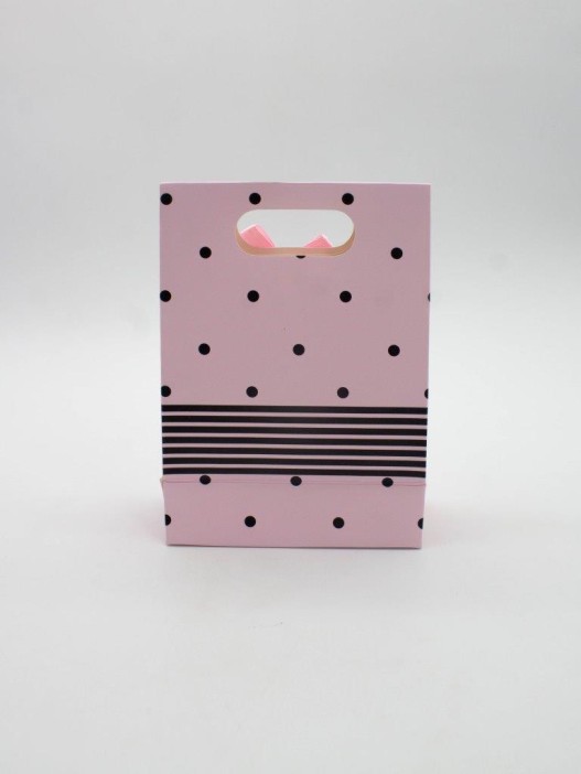 Пакет подарочный (XS) &quot;Many dots&quot;, pink (12x6x16) 