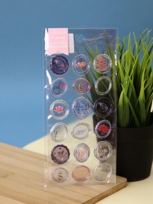 Наклейки объемные &quot;Seal&quot;, перо (20,5*9,5 см) 