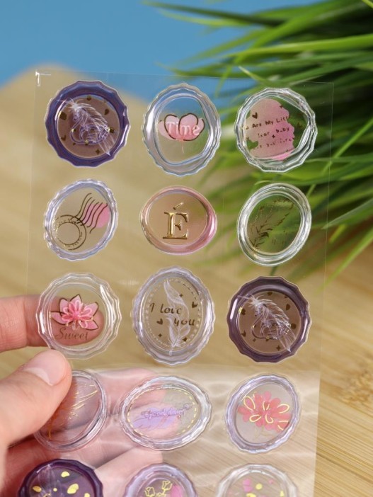 Наклейки объемные &quot;Seal&quot;, перо (20,5*9,5 см) 