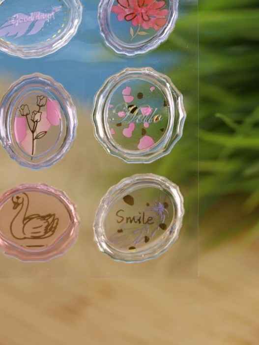 Наклейки объемные &quot;Seal&quot;, перо (20,5*9,5 см) 