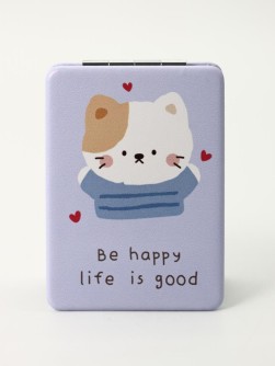 Зеркало "Be happy life is good", purple