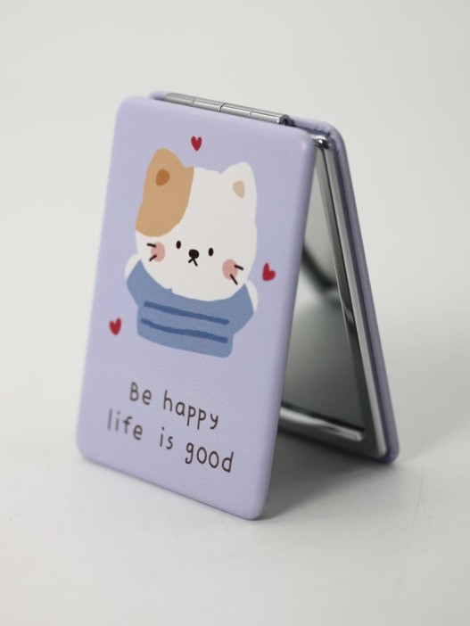 Зеркало &quot;Be happy life is good&quot;, purple 