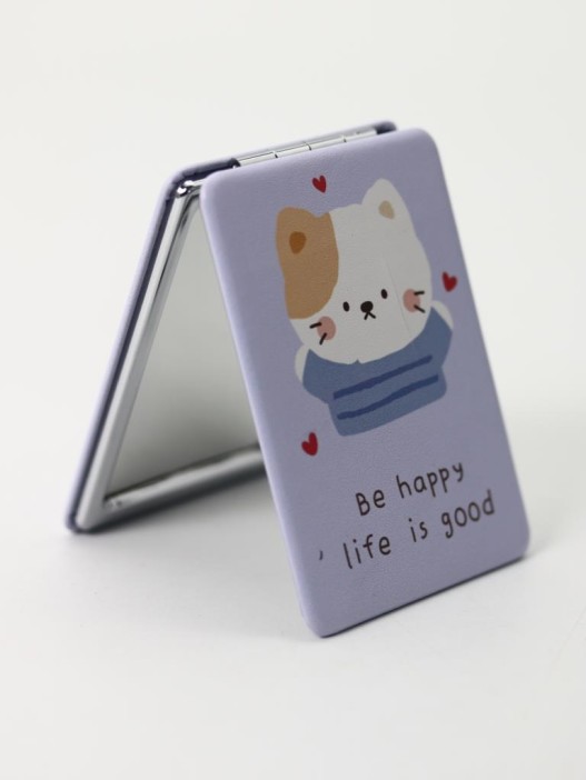 Зеркало &quot;Be happy life is good&quot;, purple 