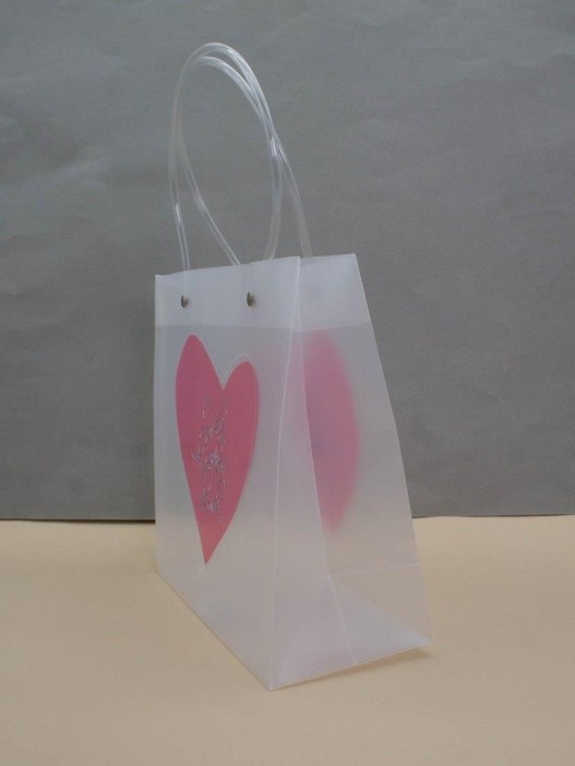 Пакет подарочный «Transparent love», big heart (22*21.5*10) 