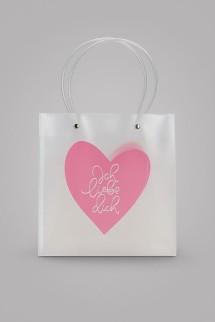 Пакет подарочный «Transparent love», big heart (22*21.5*10)