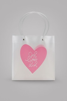 Пакет подарочный «Transparent love», big heart (22*21.5*10)