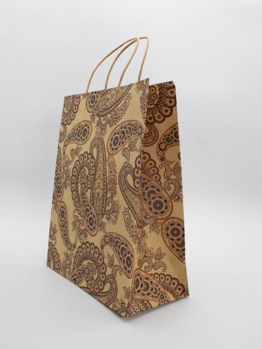 Пакет подарочный «Turkish pattern», yellow (26*32*12) 