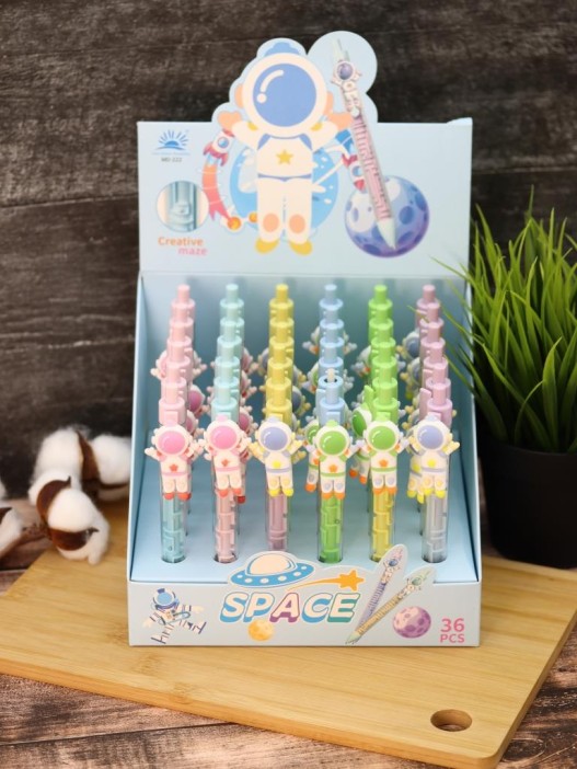 Ручка &quot;Cheerful spaceman&quot;, mix, шоу-бокс 36 шт. 