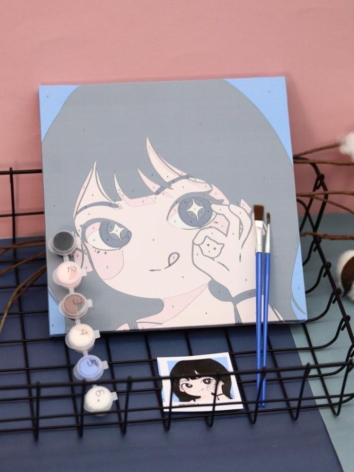 Картина по номерам на подрамнике Draw Me! "Всё ок", (20*20 см)
