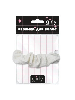 Резинка для волос GIRLY "Нежность", белая