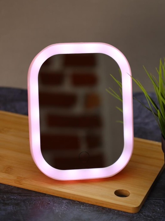 Зеркало настольное с подсветкой GIRLY &quot;Light bulbs&quot;, pink 