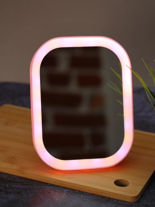 Зеркало настольное с подсветкой GIRLY &quot;Light bulbs&quot;, pink 