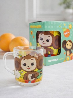 Кружка "Чебурашка Лето", в подарочной упаковке, стекло (230 мл)