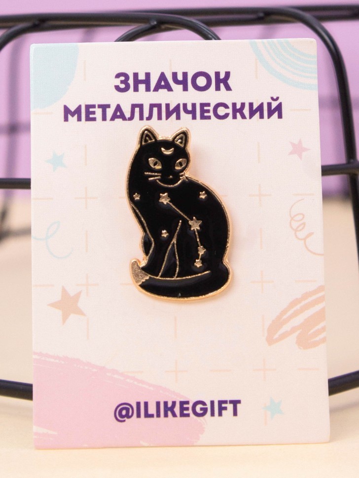 Значок металлический iLikeGift "Лунный кот"
