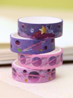 Набор декоративного скотча «Астронавт», фиолетовый