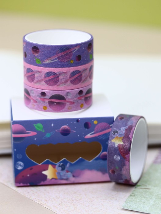 Набор декоративного скотча «Astronaut», purple 
