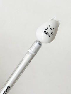 Ручка с магнитной насадкой &quot;Chill kitten&quot;, white