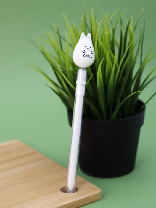 Ручка с магнитной насадкой &quot;Chill kitten&quot;, white 