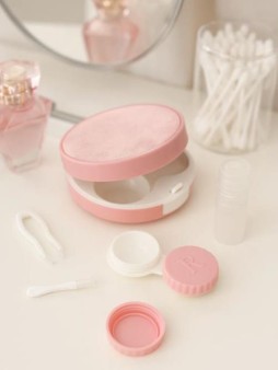 Контейнер для линз «Shine», pink