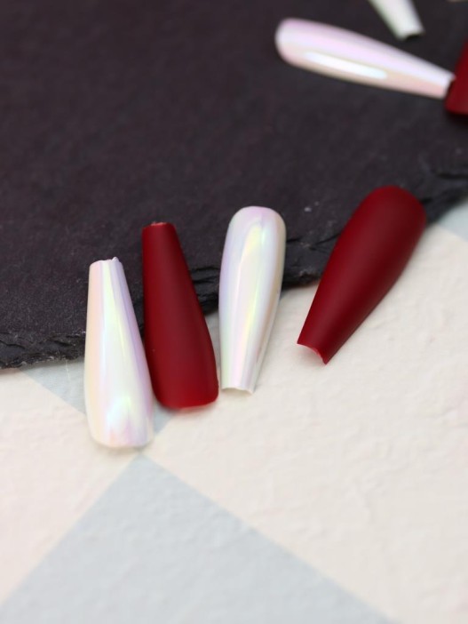 Накладные ногти GIRLY «Red rub», 12 шт., с клеевыми пластинами 