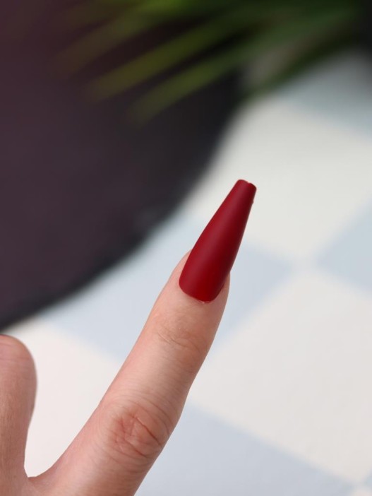 Накладные ногти GIRLY «Red rub», 12 шт., с клеевыми пластинами 