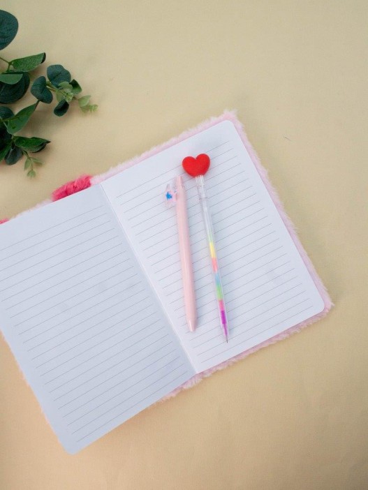 Блокнот плюшевый «Woo! Dog», pink, 21,5х15 см, плотность 70 гр. 