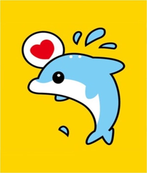 Алмазная мозаика без подрамника &quot;Дельфин с сердечком&quot;, 15х20 см 