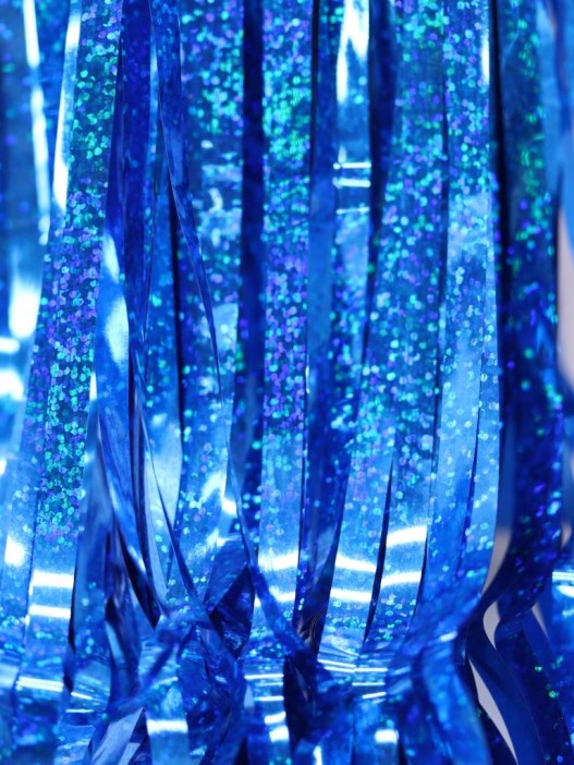 Праздничный занавес, дождик для фотозоны &quot;Brilliant rain&quot;, blue (100*200 см) 