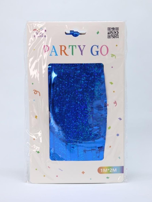 Праздничный занавес, дождик для фотозоны &quot;Brilliant rain&quot;, blue (100*200 см) 