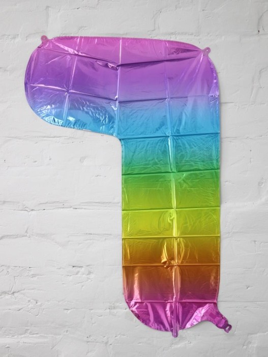 Шар фольгированный &quot;Multicolour numbers&quot; цифра 7, (80 см) 